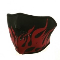 ZANheadgear Neoprene Half-Face Face Mask Red Flames