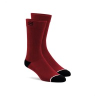 100% Solid Casual Socks Red