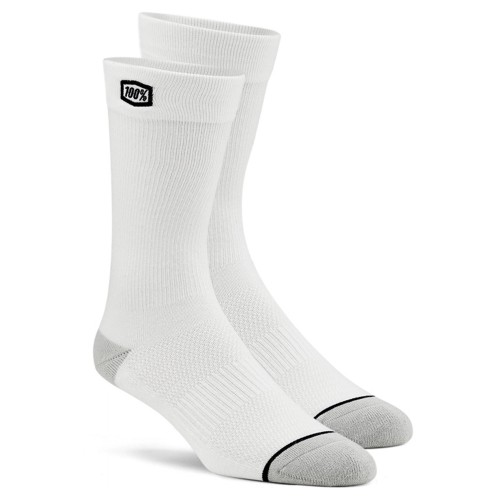 100% Solid Casual Socks White