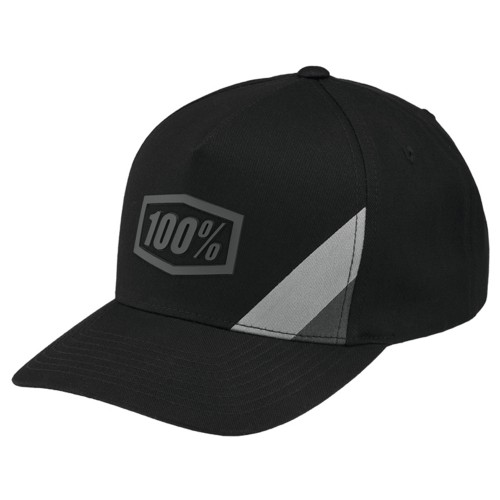 100% Cornerstone X-Fit Snapback Cap Black/Grey
