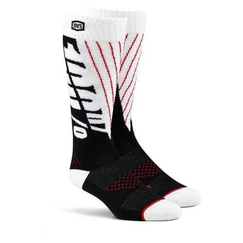100% Torque Comfort Moto Socks Black/White