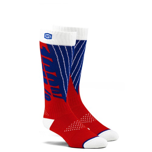 100% Torque Comfort Moto Socks Red/Blue