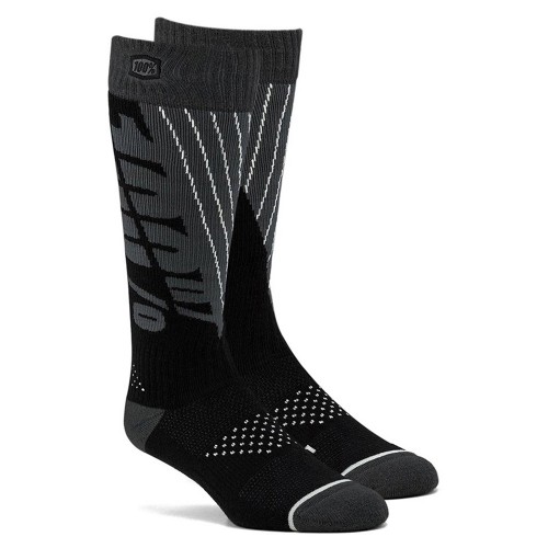 100% Torque Comfort Moto Socks Black/Steel Grey