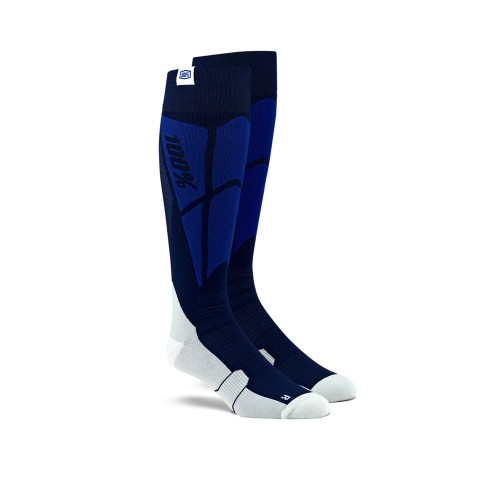 100% Hi Side Performance Moto Socks Navy/Grey