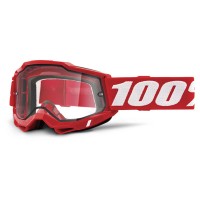 100% Accuri 2 Enduro Moto Goggle Red + Clear Lens