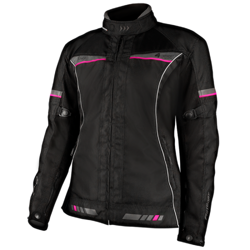 MotoDry 4 Seasons Jacket Ladies Black/Grey/Magenta