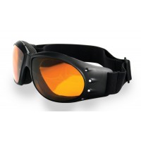 Bobster Eyewear Cruiser Goggles Black + Anti-fog Amber Lens