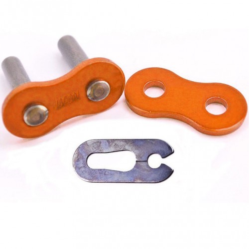 EK Chains 420 Heavy Duty Motocross Chain Orange Clip Link