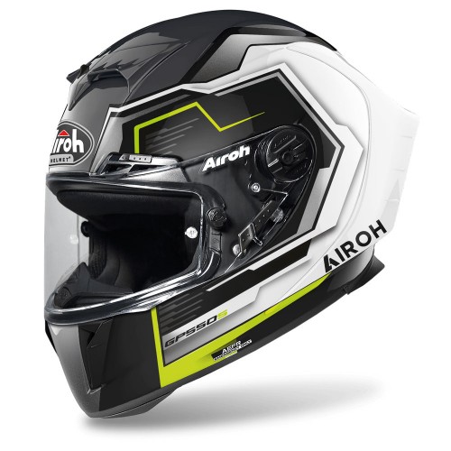 Airoh GP550 S Helmet Rush White/Yellow Gloss