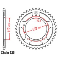 JT Sprockets Rear Steel Sprocket (525)