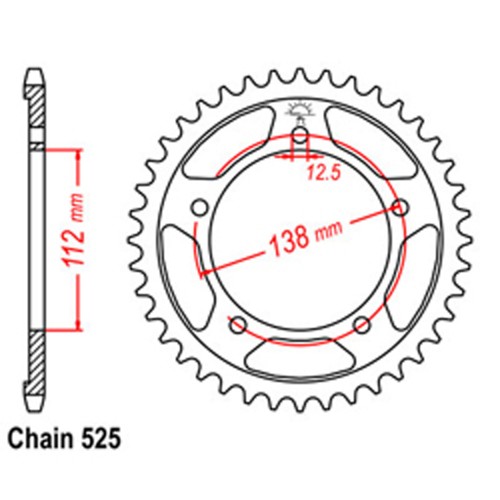 JT Sprockets Rear Steel Sprocket (525)