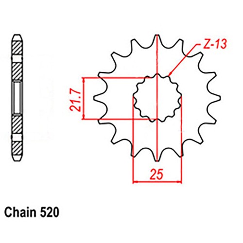 RK Front Steel Sprocket (520)