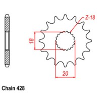 RK Front Steel Sprocket (428)