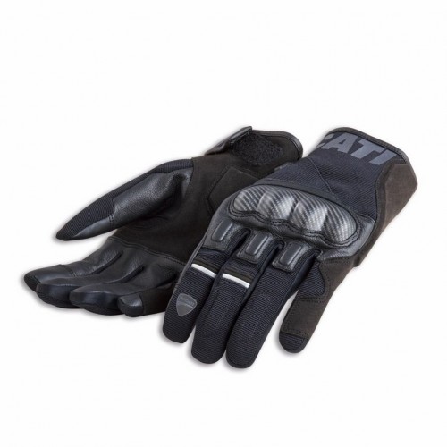 Ducati Company C2 2.0 Fabric-Leather Gloves Black