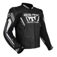 Berik Apex Leather Jacket Black/White