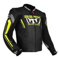 Berik Apex Leather Jacket Black/Hi-Viz
