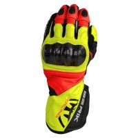 Berik SP1 Carbon Leather Gloves Black/Hi-Viz/Red