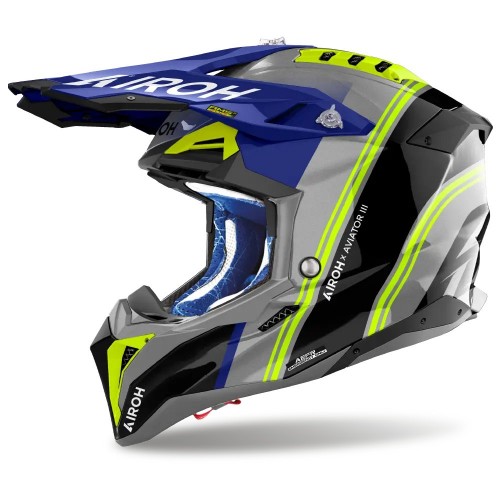Airoh Aviator 3 Helmet Hima Blue Gloss