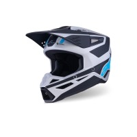 Alpinestars 2025 S-M3 Heat Helmet - Silver Blue Black Matt