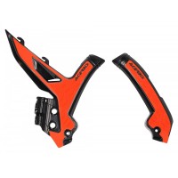 Acerbis X-grip Frame Guards Ktm SX SX-F 23-25 EXC EXC-F 24-25 Black Orange