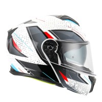 RXT 918 Flip-up Fusion Gloss White Black Red Helmet