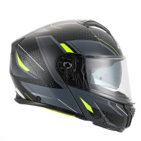 RXT 918 Flip-up Fusion Matt Black Grey Fluro Helmet