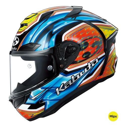 Kabuto F17 GP MIPS  Helmet Glanz Blue Yellow
