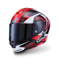 Alpinestars SR7 Kinetis Helmet - Black White Red Gloss