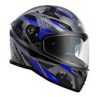 RXT EVO-2 Rune Gloss Black/Grey/Blue Helmet