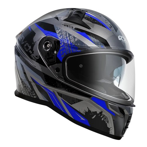RXT EVO-2 Rune Gloss Black/Grey/Blue Helmet