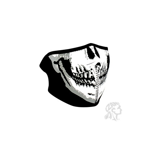 ZANheadgear Neoprene Half-Face Skull Face Mask Glow in the Dark